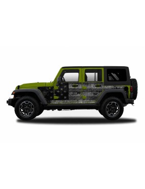 Panele ochronne 4flagUSA na stałe – Jeep Wrangler JK Unlimited 4D