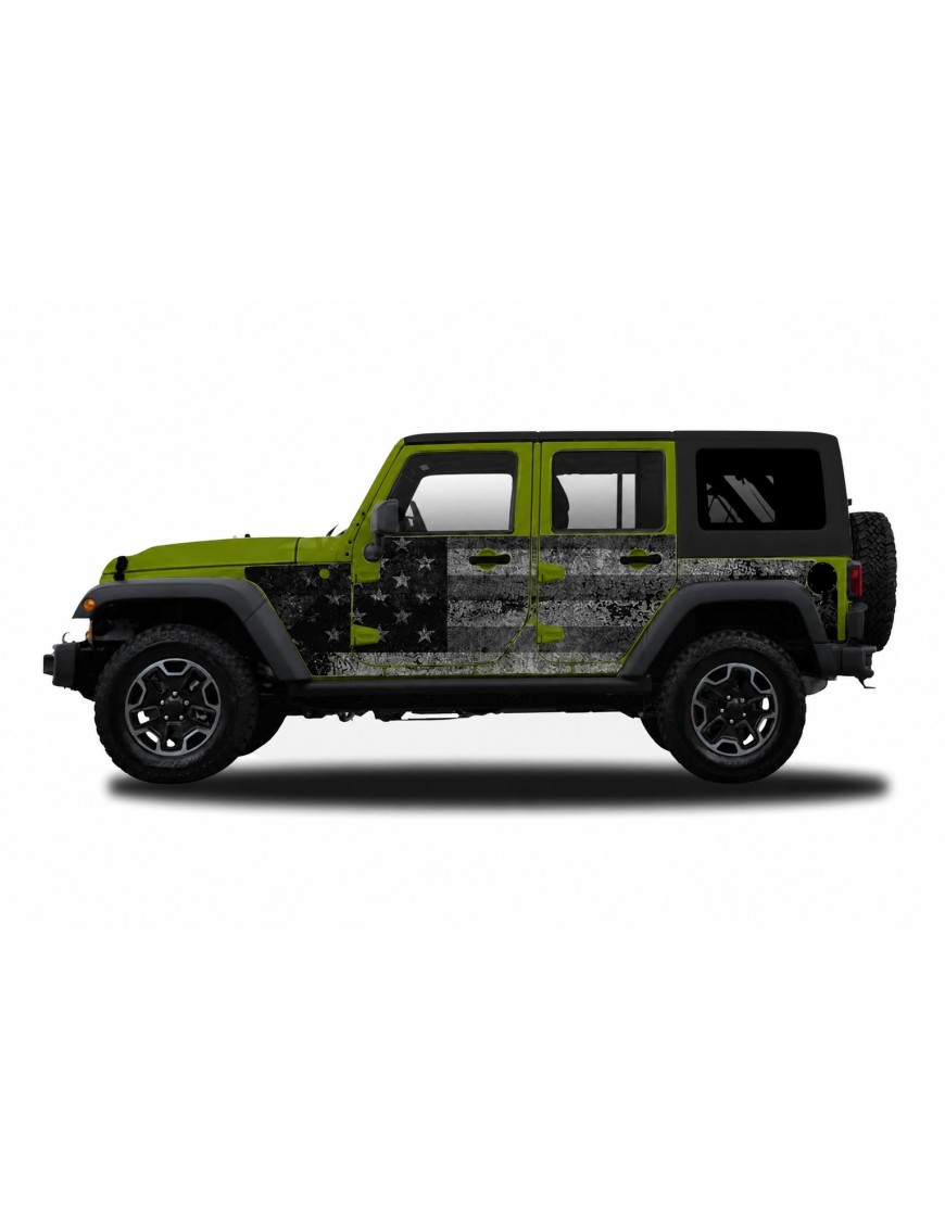 Panele ochronne 4flagUSA na stałe – Jeep Wrangler JK Unlimited 4D