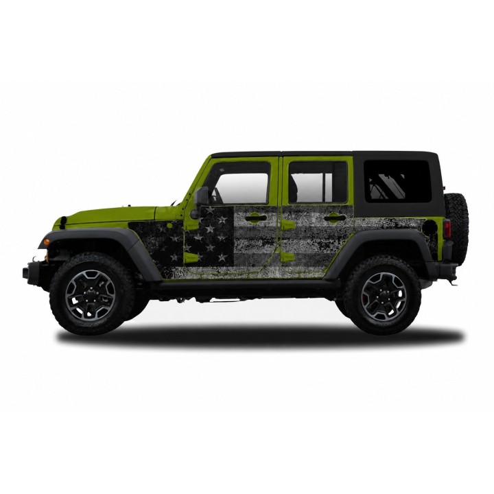 Panele ochronne 4flagUSA na stałe – Jeep Wrangler JK Unlimited 4D - ujęcie 4