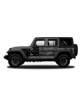 Panele ochronne 4flagUSA na stałe – Jeep Wrangler JK Unlimited 4D