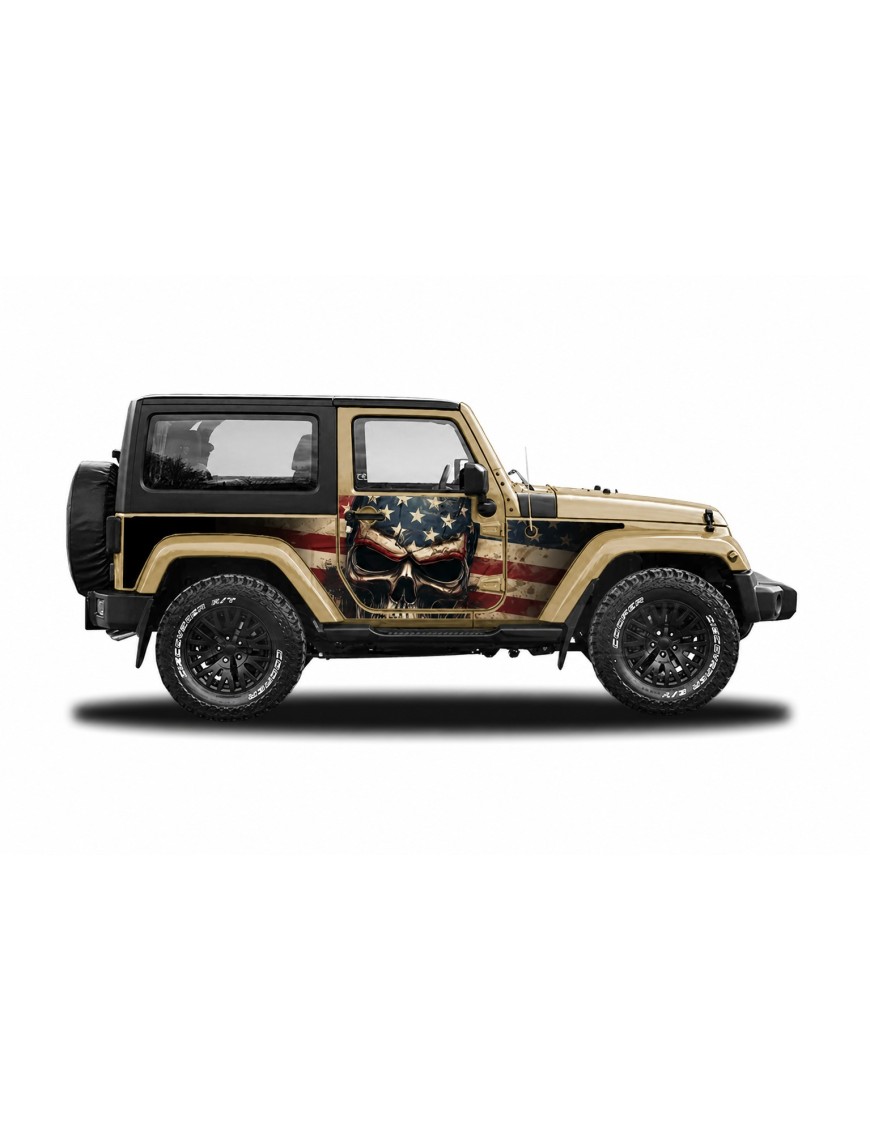 Panele ochronne 5skull Jeep Wrangler JK 2D — na stałe