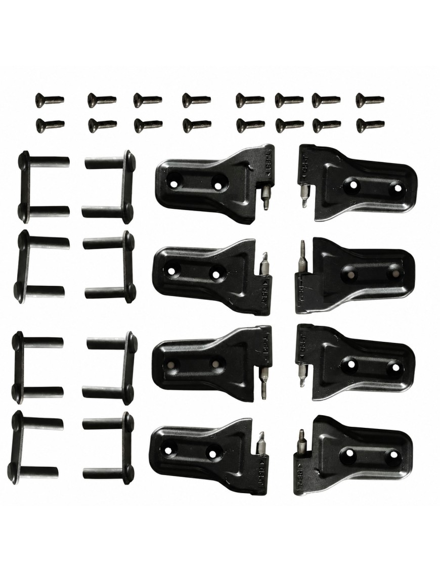 Zawiasy drzwi Jeep Wrangler JL/JLU 2018-2022 i Gladiator JT 2019-2022 — aluminium, czarny mat