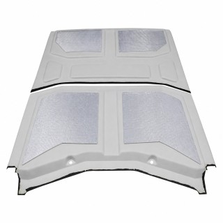 Podsufitka dachu TopFire Jeep Wrangler JLU 2018-2024 — jasnoszara, imitacja alkantary - ujęcie 2