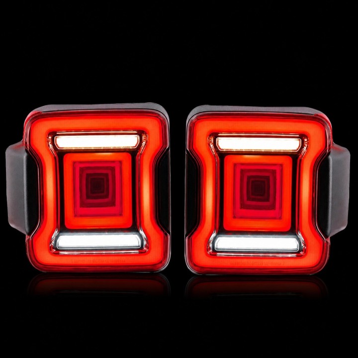 Lampy tylne LED TopFire Jeep Wrangler JK/JKU 2007-2017 — komplet - ujęcie 3