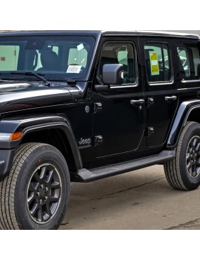 Zawiasy drzwi Jeep Wrangler JL/JLU 2018-2022 i Gladiator JT 2019-2022 — aluminium, czarny mat