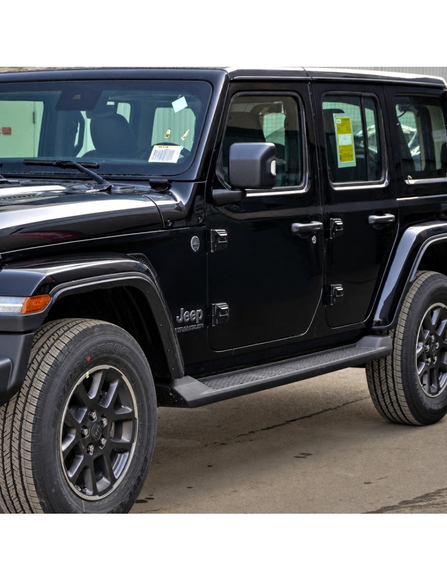 Zawiasy drzwi Jeep Wrangler JL/JLU 2018-2022 i Gladiator JT 2019-2022 — aluminium, czarny mat