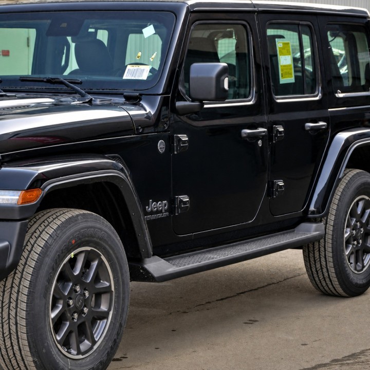 Zawiasy drzwi Jeep Wrangler JL/JLU 2018-2022 i Gladiator JT 2019-2022 — aluminium, czarny mat - ujęcie 4