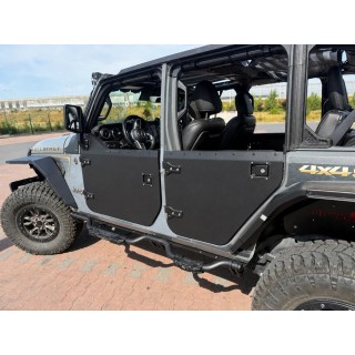 Drzwi aluminiowe Jeep Wrangler JLU 2018-2025 / Gladiator JT 2019-2025 — komplet 4 szt.