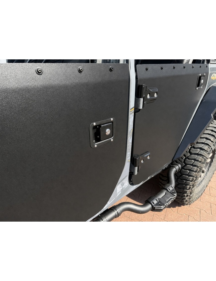 Drzwi aluminiowe Jeep Wrangler JLU 2018-2025 / Gladiator JT 2019-2025 — komplet 4 szt.