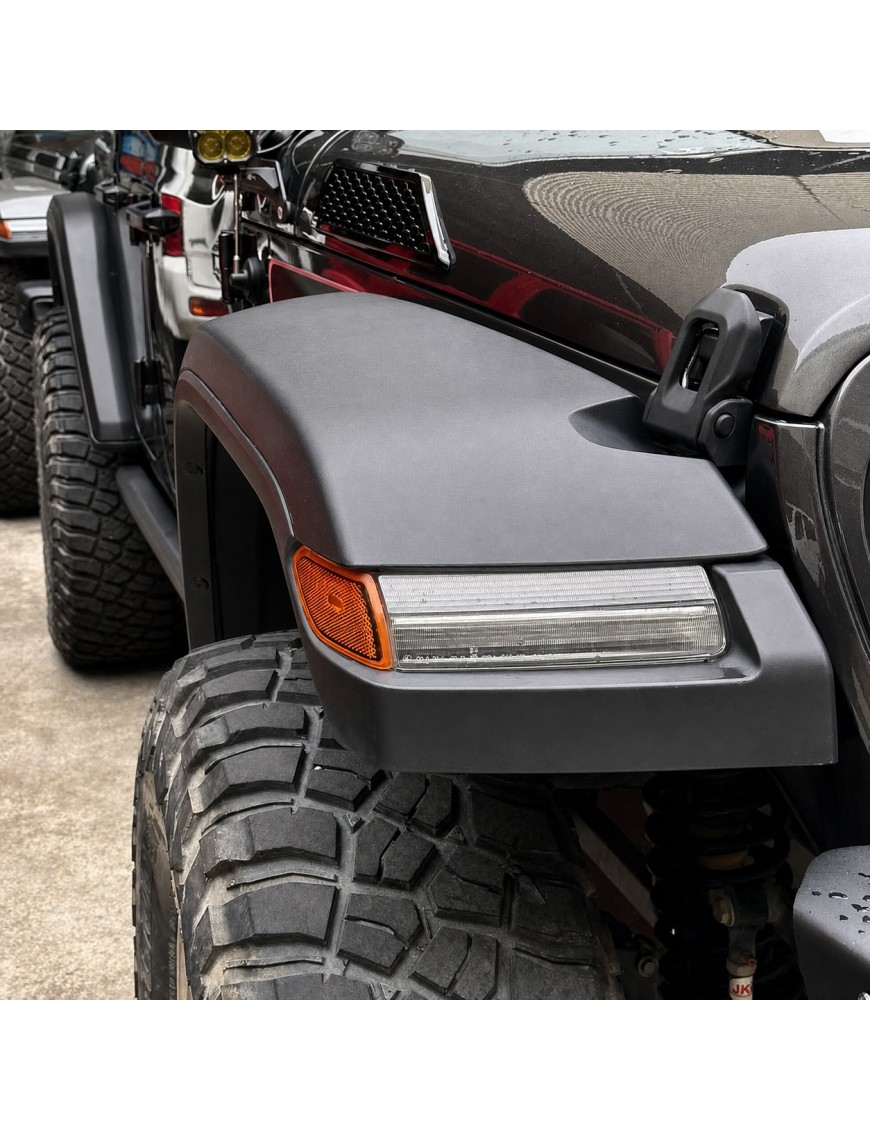 Wysokie poszerzenia błotników Jeep Wrangler JL 2018+ — komplet do lakierowania