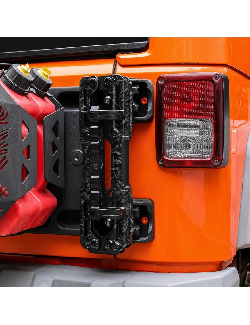 Uchwyt anteny i flagi na zawiesie koła Jeep Wrangler JK / JL — aluminiowy, czarny