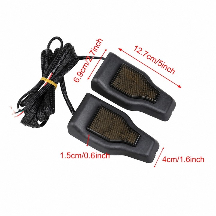 Lampy LED na zawiasy tylnej szyby Jeep Wrangler JL / JLU 2018+ — komplet 2 szt.