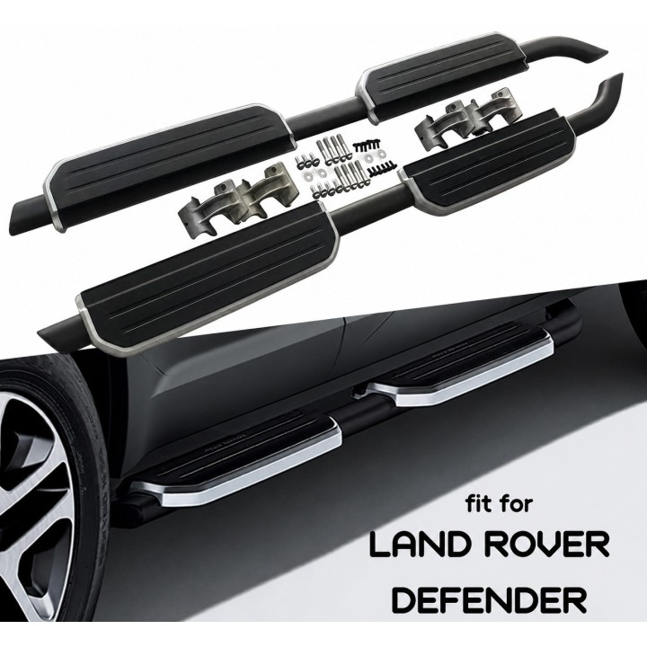 Progi boczne aluminiowe TopFire Land Rover Defender 110 — komplet