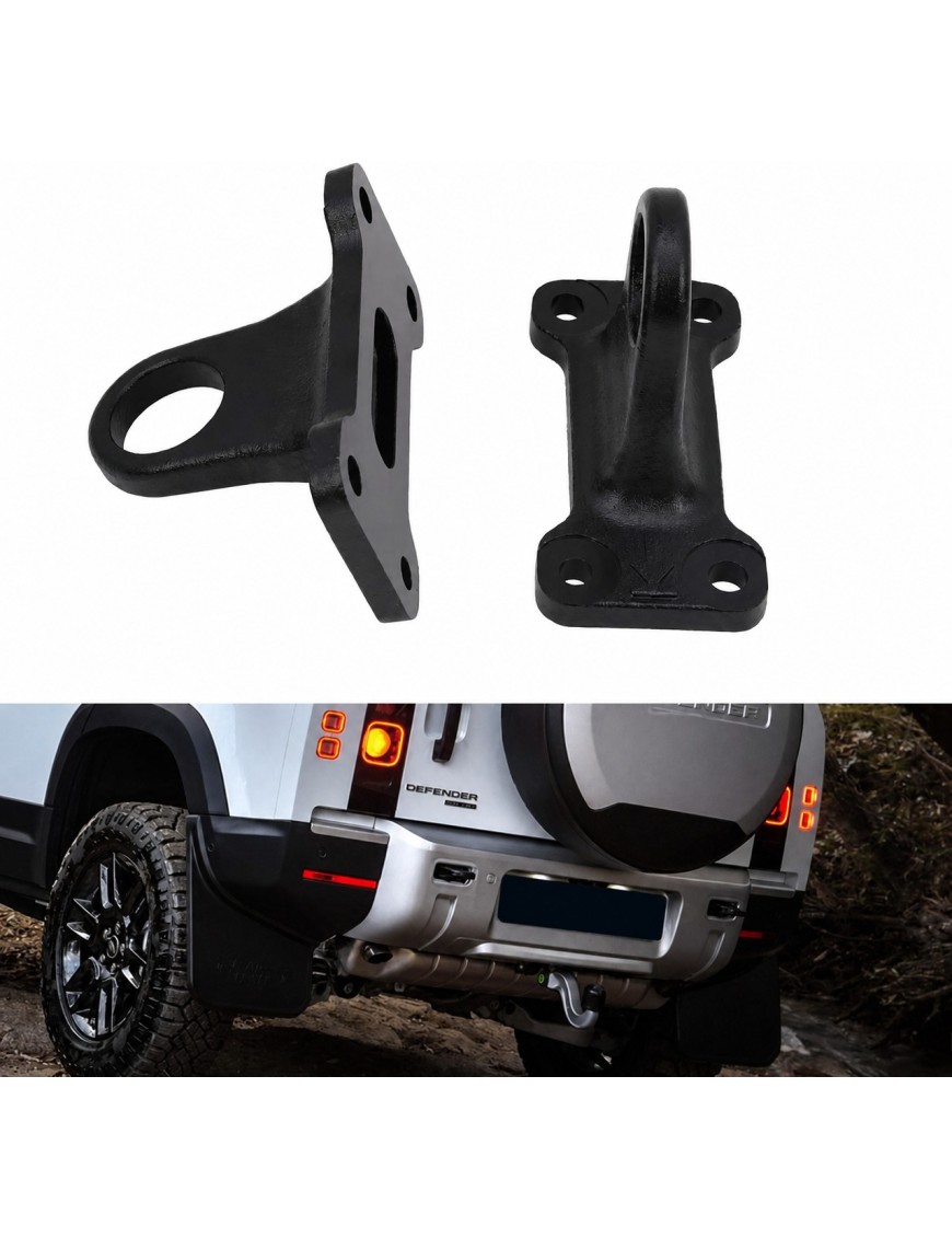 Zaczepy haka i liny pod tylny zderzak Land Rover Defender — komplet 2 szt.