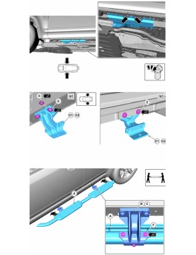 Progi boczne aluminiowe TopFire Land Rover Defender 110 — komplet