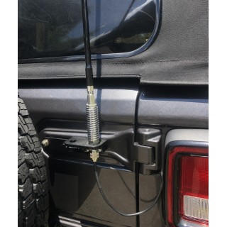 Mocowanie anteny CB Jeep Wrangler JL / JLU 2018+ — stalowy uchwyt na zawias koła