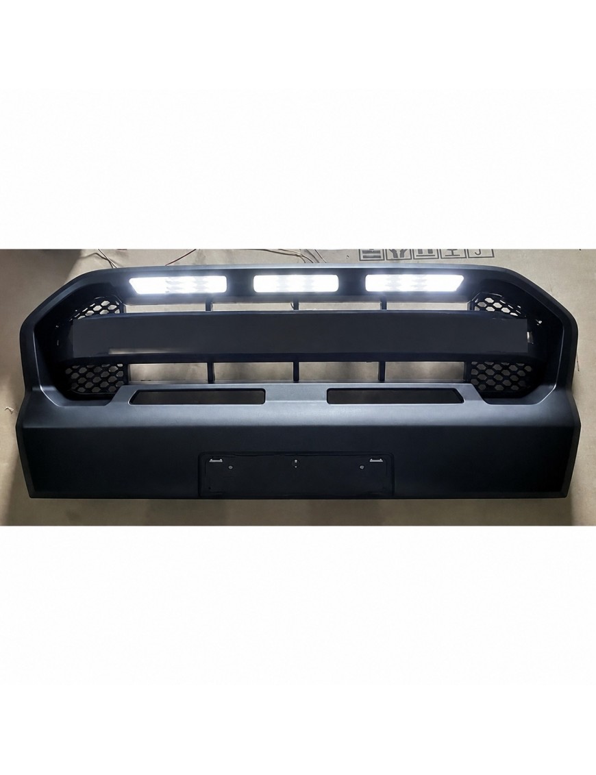 Grill z LED Ford Ranger T8 2019+ — TopFire, ABS, czarny matowy