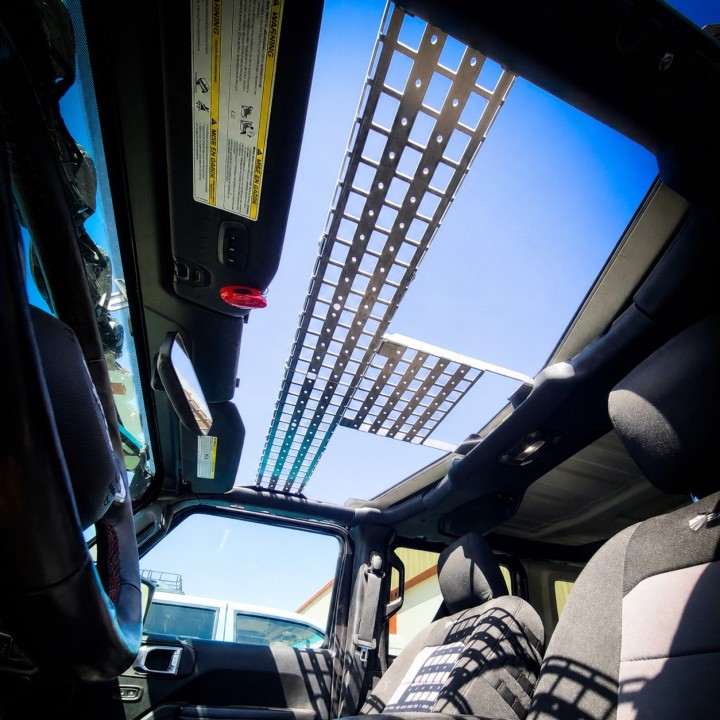 Półka dachowa Jeep Wrangler JL / Gladiator JT — stal, malowana proszkowo - ujęcie 4
