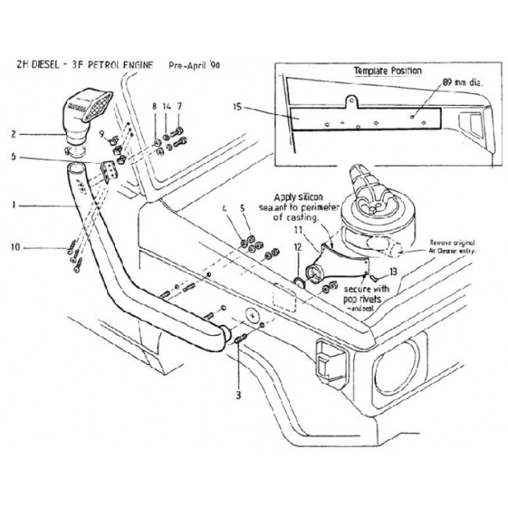 Snorkel Snakeman 4WD — Toyota Land Cruiser Bundera, Toyota Land Cruiser (SNS075) - ujęcie 3