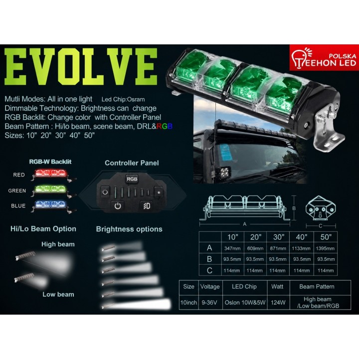 Lampa adaptacyjna LED Evolve 30 RGB 372 W listwa 30 cali - ujęcie 4