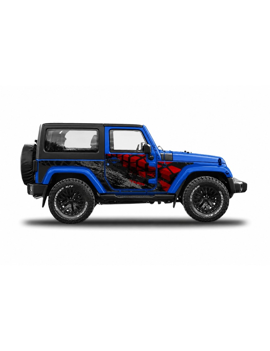 Panele ochronne 48offroad na stałe – Jeep Wrangler JK 2D