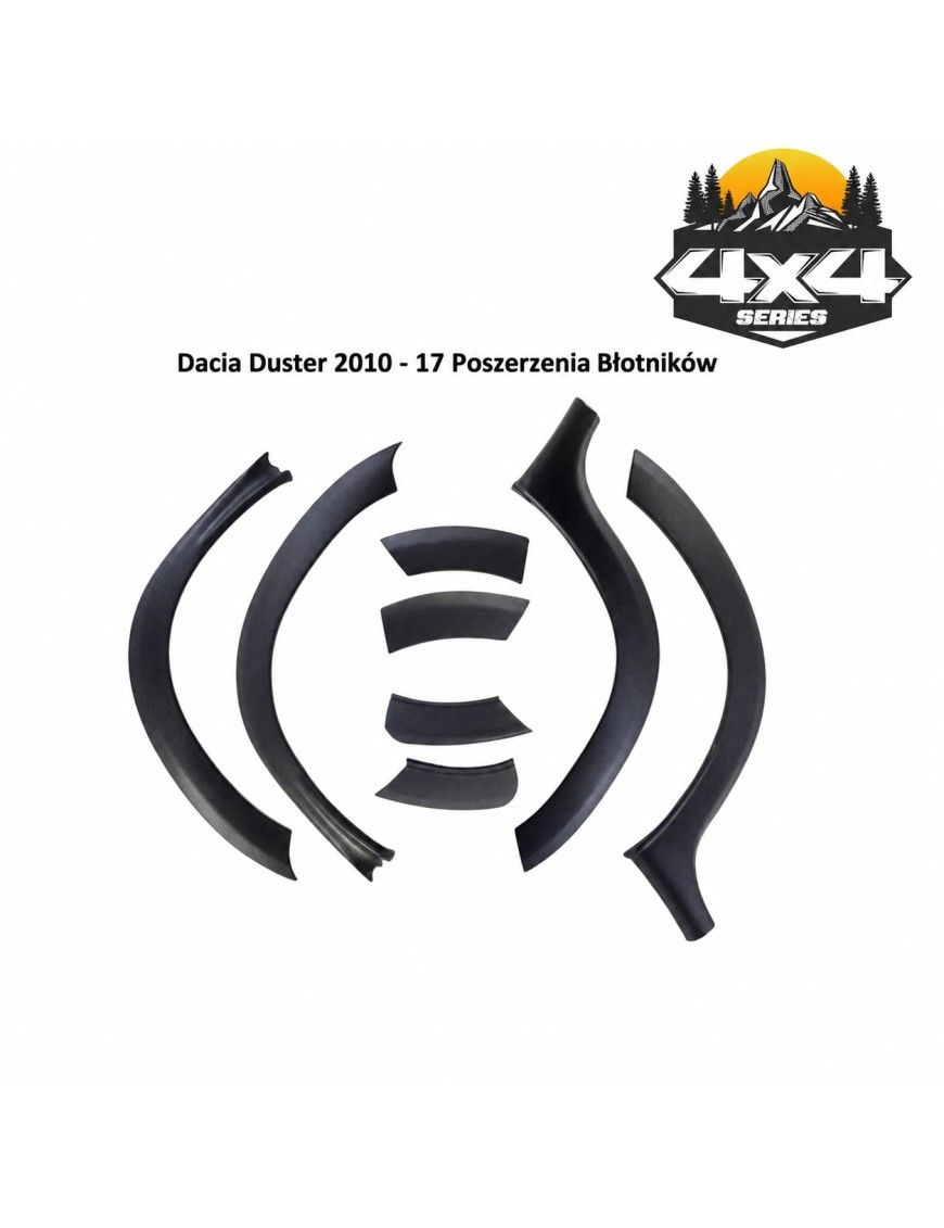 Poszerzenia błotników Dacia Duster 2010-2017 — komplet, ABS