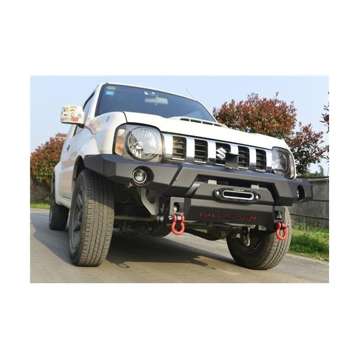 Przedni stalowy zderzak WRAZ z płytą montażową wyciągarki Snakeman 4WD — Suzuki Jimny (SNBF11)
