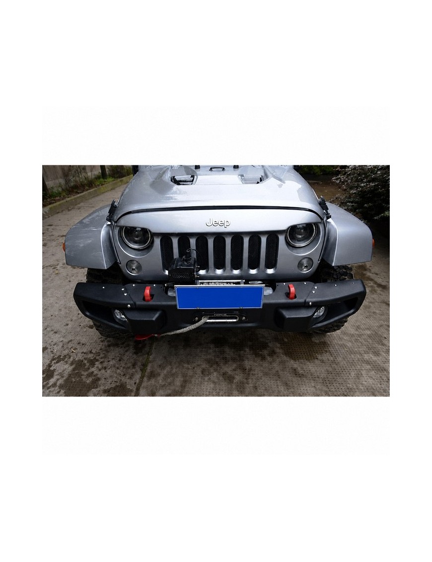 Stalowy przedni zderzak z płytą montażową wyciągarki Snakeman 4WD — Jeep Wrangler JK (SNBF10) - ujęcie 2