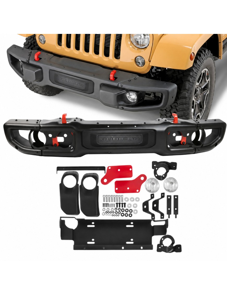 Stalowy przedni zderzak z płytą montażową wyciągarki Snakeman 4WD — Jeep Wrangler JK (SNBF10) - ujęcie 14