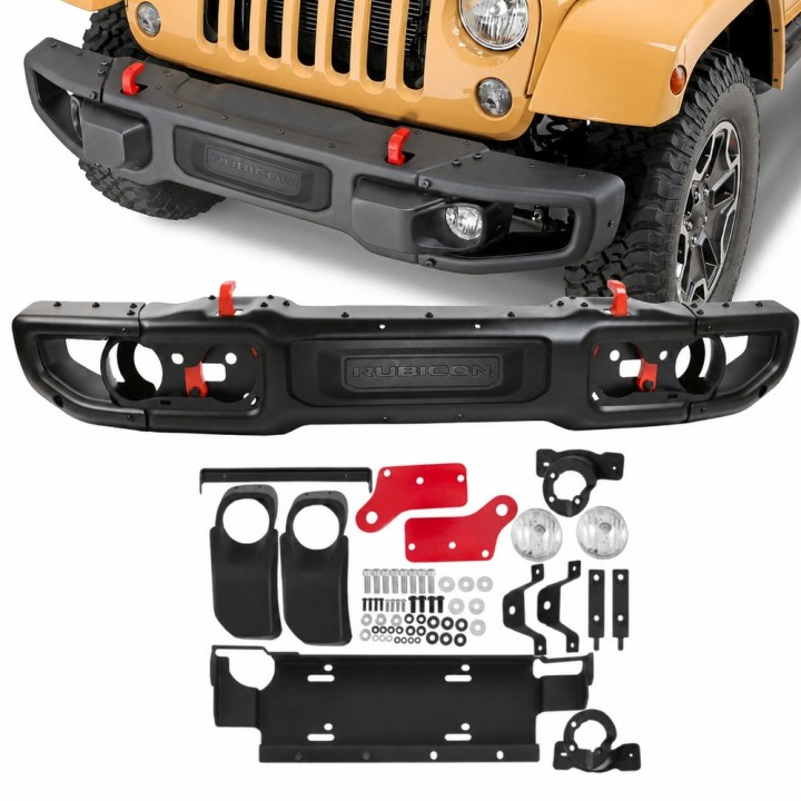 Stalowy przedni zderzak z płytą montażową wyciągarki Snakeman 4WD — Jeep Wrangler JK (SNBF10) - ujęcie 14