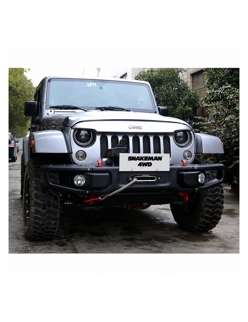 Stalowy przedni zderzak z płytą montażową wyciągarki Snakeman 4WD — Jeep Wrangler JK (SNBF10) - ujęcie 15