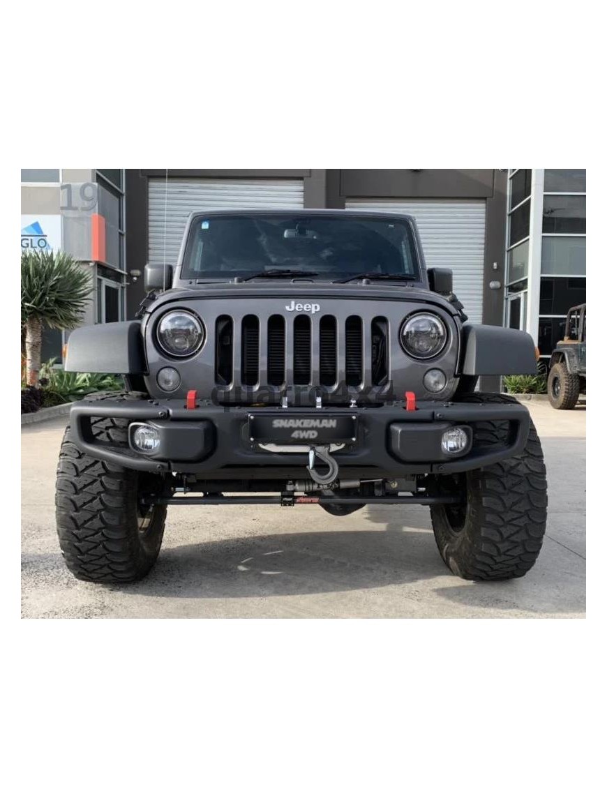 Stalowy przedni zderzak z płytą montażową wyciągarki Snakeman 4WD — Jeep Wrangler JK (SNBF10) - ujęcie 19