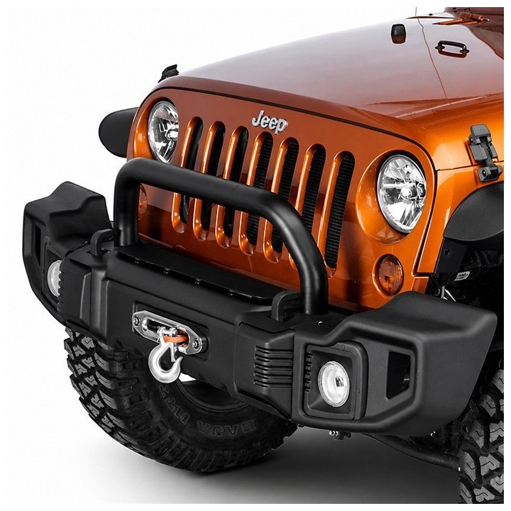 Przedni stalowy zderzak WRAZ z płytą montażową wyciągarki Snakeman 4WD — Jeep Wrangler JK (SNBF14) - ujęcie 2