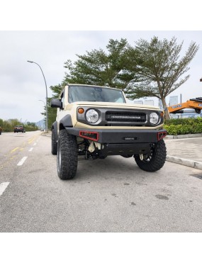 Stalowy przedni zderzak z płytą montażową wyciągarki Snakeman 4WD — Suzuki Jimny (SNBF17) - ujęcie 4