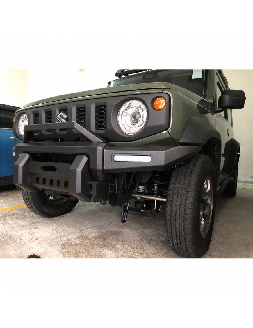Stalowy zderzak przedni WRAZ z płytą montażową wyciągarki Snakeman 4WD — Suzuki Jimny (SNBF16) - ujęcie 10
