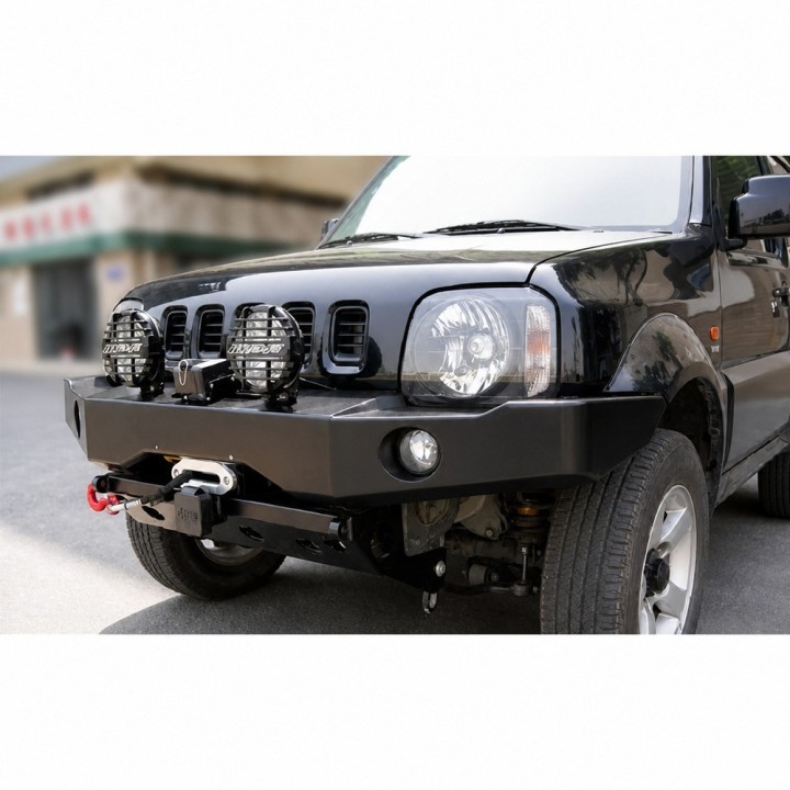 Stalowy zderzak przedni WRAZ z płytą montażową wyciągarki Snakeman 4WD — Suzuki Jimny (SNBF04) - ujęcie 2