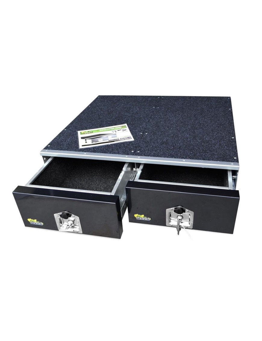 Podwójna szuflada marki IRONMAN4X4 - locksafe WTIN drawers - 900MM (ITD900UC)