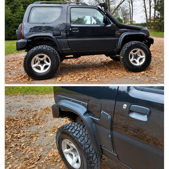 Nadkola poszerzające lldpe - fender flares - snakeman 4WD — Suzuki Jimny Fendery formowane (SNFF008) - ujęcie 6