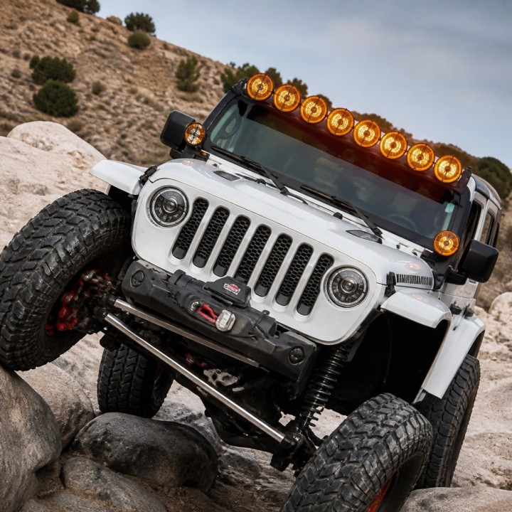 Zestaw lamp KC HiLiTES Gravity Titan 50" – Jeep Wrangler JL 4xe 2018–2024 - ujęcie 3