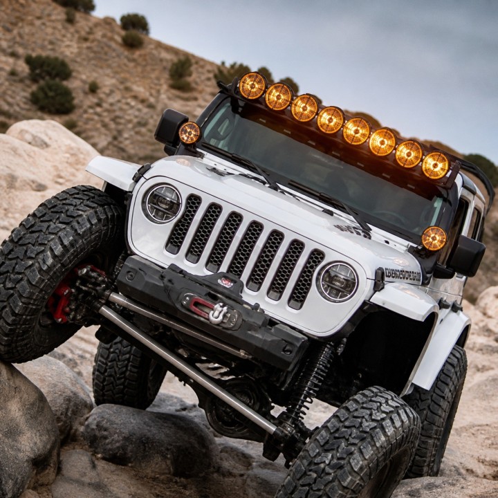 Zestaw lamp KC HiLiTES Gravity Titan 50" — Jeep Wrangler JK 2007–2017 - ujęcie 3
