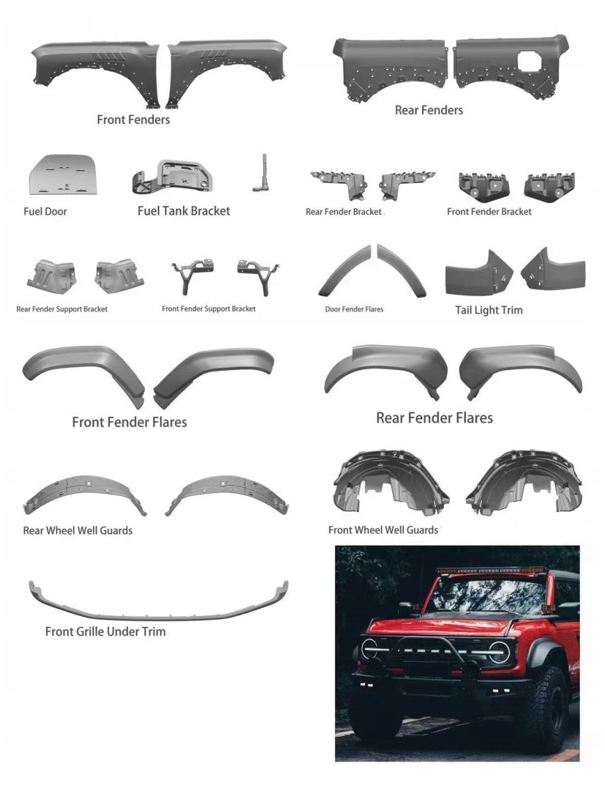 Bodykit Ford Bronco 2021+ — stylizacja na wersję Raptor