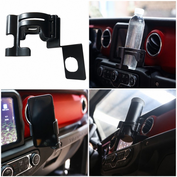 Uchwyt telefonu i kubka – Jeep Wrangler JL / JLU 2018+ i Gladiator JT - ujęcie 4