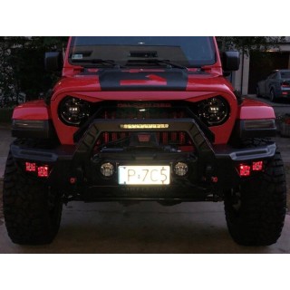 Zderzak przedni stalowy SB style Jeep Wrangler JK 2007-2018, JL 2018+ i Gladiator JT 2020+, bez PDC - ujęcie 2