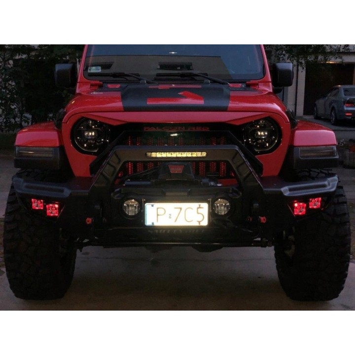 Zderzak przedni stalowy SB style Jeep Wrangler JK 2007-2018, JL 2018+ i Gladiator JT 2020+, bez PDC - ujęcie 2