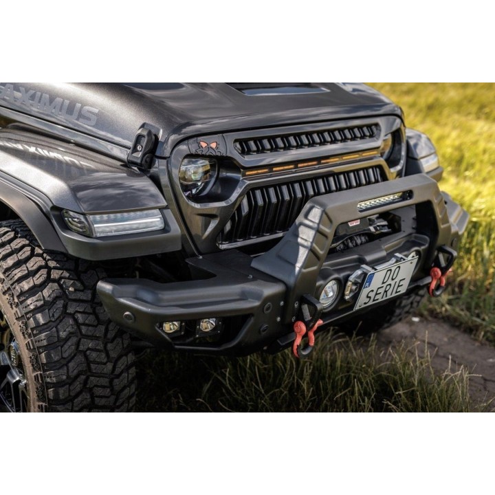 Zderzak przedni stalowy SB style Jeep Wrangler JK 2007-2018, JL 2018+ i Gladiator JT 2020+, bez PDC - ujęcie 3