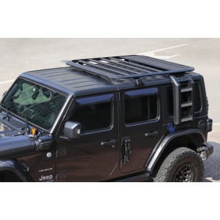 Bagażnik dachowy aluminiowy z drabinką – Jeep Wrangler JLU 2018+