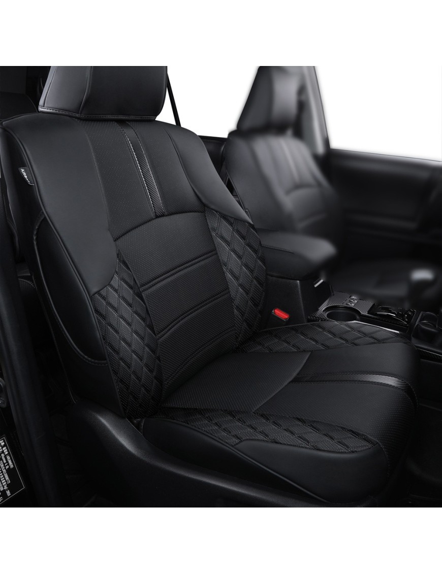 Pokrowce foteli Jeep Wrangler JLU 4D 2018+ — czarne z grafitowymi wstawkami