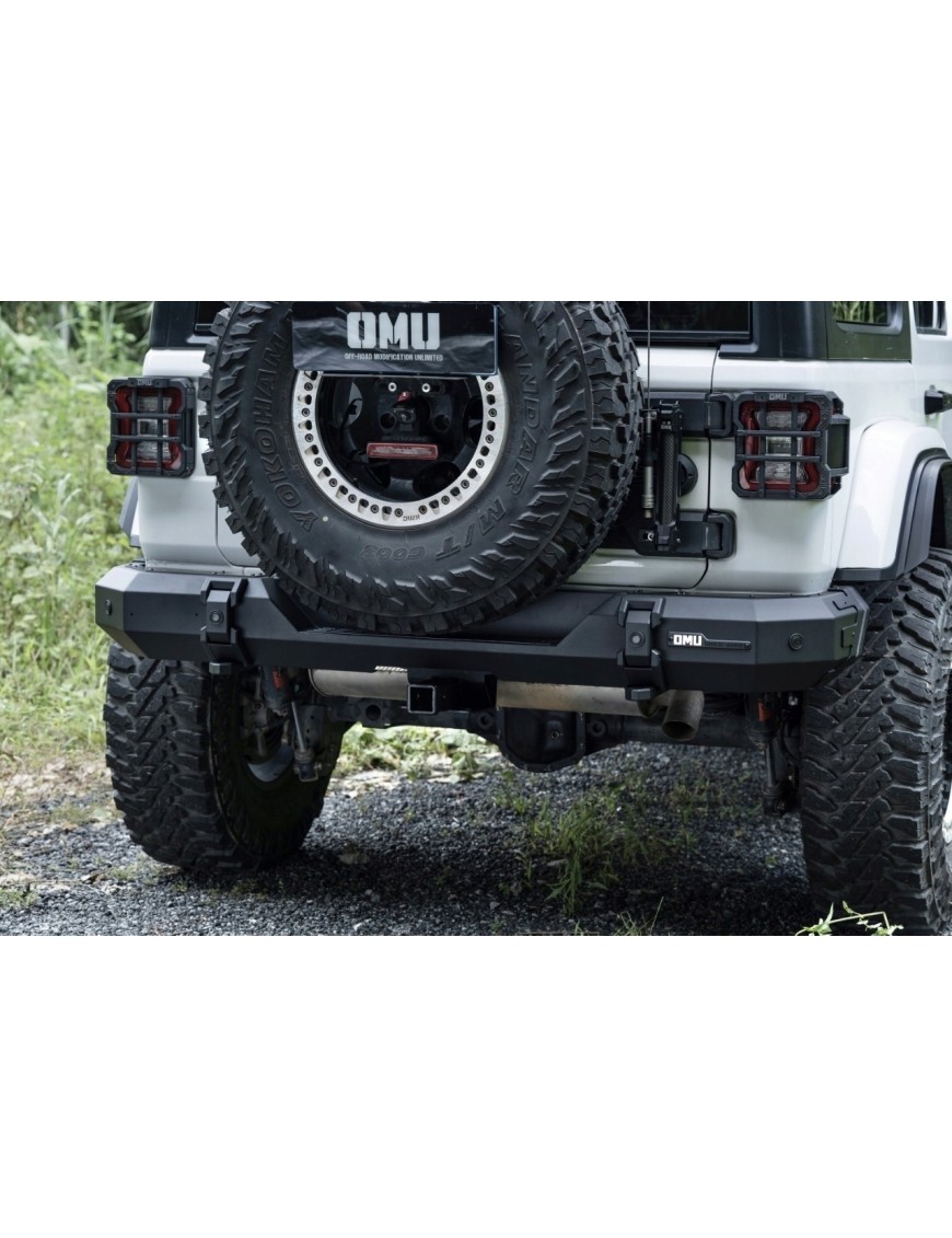 Zderzak tylny aluminiowy OMU Jeep Wrangler JL/JLU 2018+ z otworami na czujniki PDC