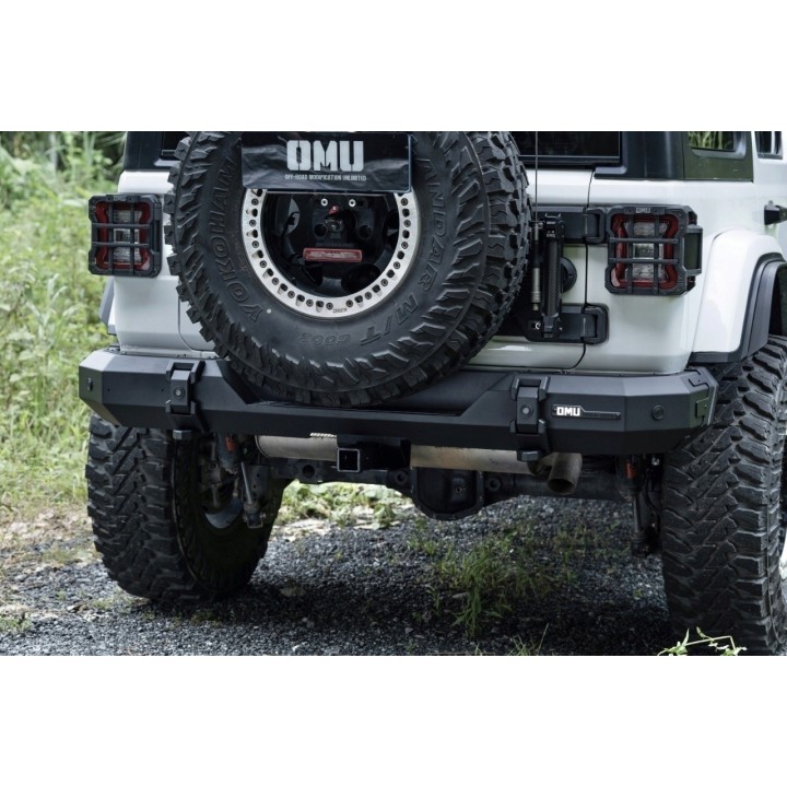 Zderzak tylny aluminiowy OMU Jeep Wrangler JL/JLU 2018+ z otworami na czujniki PDC