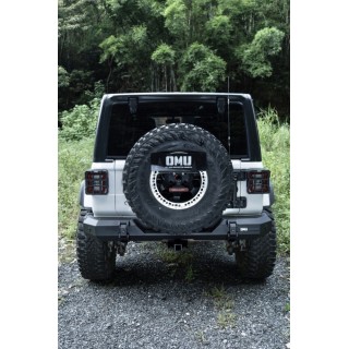 Zderzak tylny aluminiowy OMU Jeep Wrangler JL/JLU 2018+ z otworami na czujniki PDC - ujęcie 2